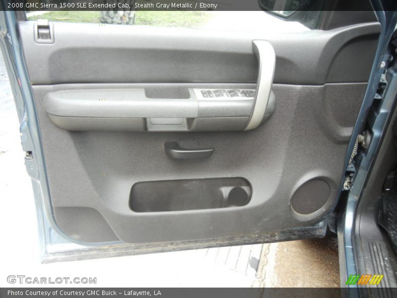 Stealth Gray Metallic / Ebony 2008 GMC Sierra 1500 SLE Extended Cab