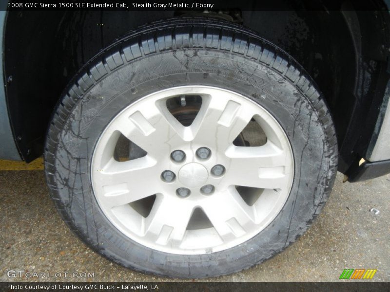 Stealth Gray Metallic / Ebony 2008 GMC Sierra 1500 SLE Extended Cab