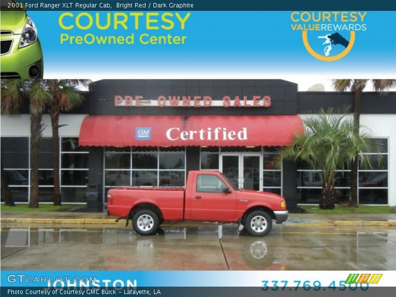 Bright Red / Dark Graphite 2001 Ford Ranger XLT Regular Cab