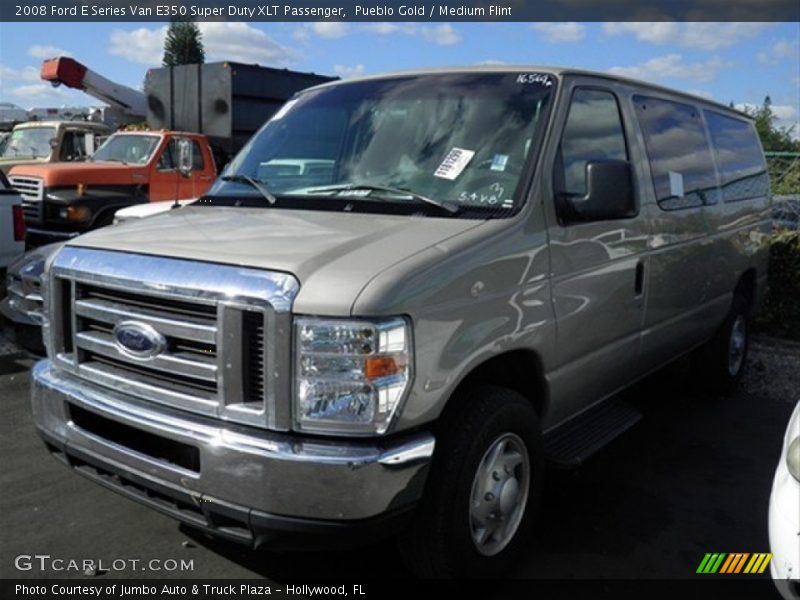 Pueblo Gold / Medium Flint 2008 Ford E Series Van E350 Super Duty XLT Passenger