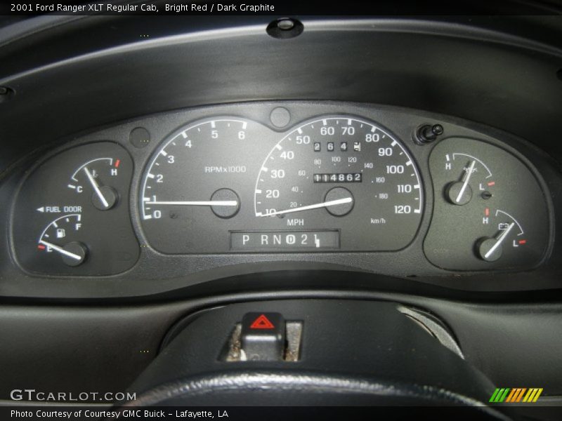 Bright Red / Dark Graphite 2001 Ford Ranger XLT Regular Cab