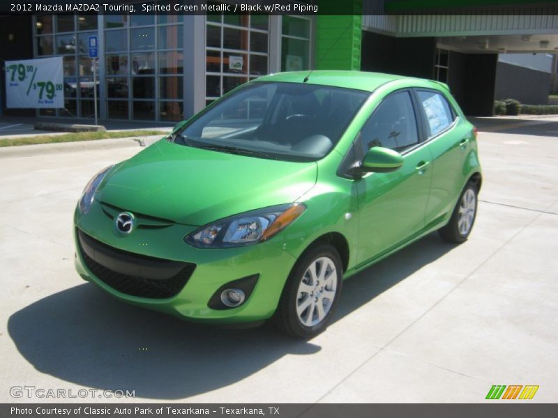 Spirted Green Metallic / Black w/Red Piping 2012 Mazda MAZDA2 Touring