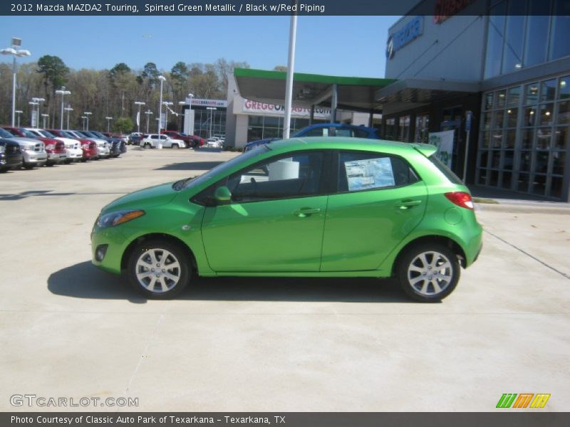 Spirted Green Metallic / Black w/Red Piping 2012 Mazda MAZDA2 Touring