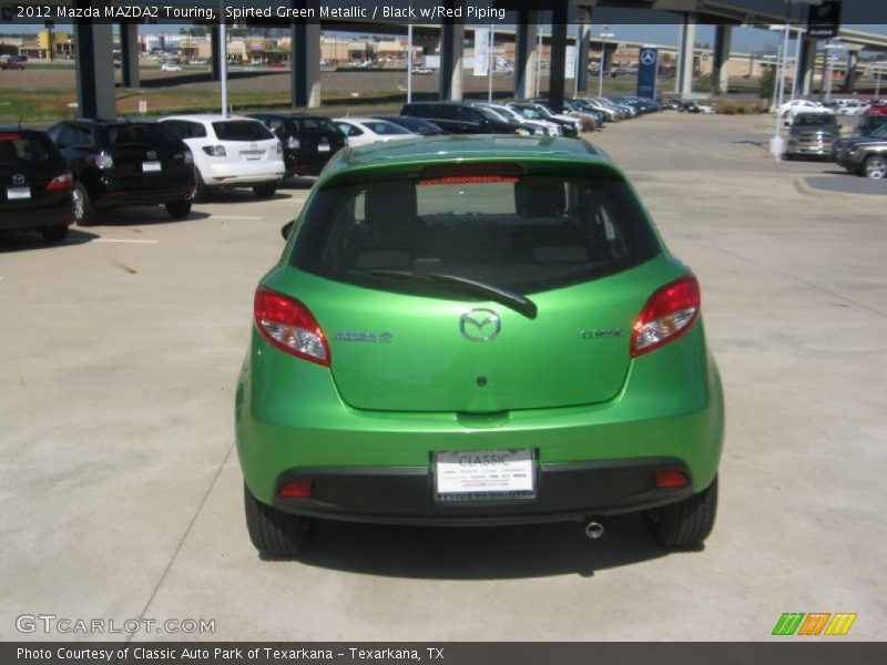 Spirted Green Metallic / Black w/Red Piping 2012 Mazda MAZDA2 Touring