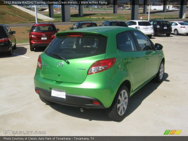 Spirted Green Metallic / Black w/Red Piping 2012 Mazda MAZDA2 Touring
