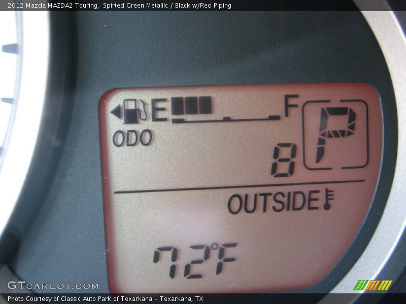 Spirted Green Metallic / Black w/Red Piping 2012 Mazda MAZDA2 Touring
