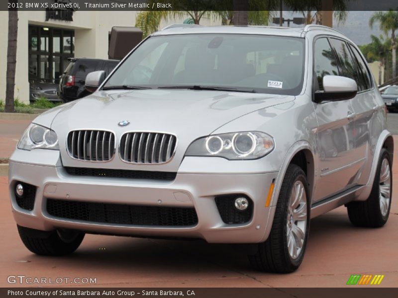 Titanium Silver Metallic / Black 2012 BMW X5 xDrive50i