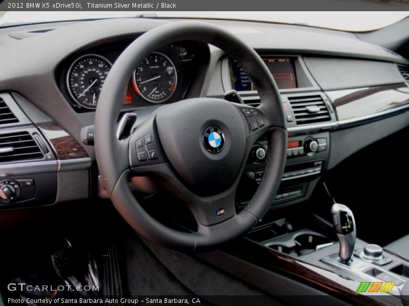 Titanium Silver Metallic / Black 2012 BMW X5 xDrive50i