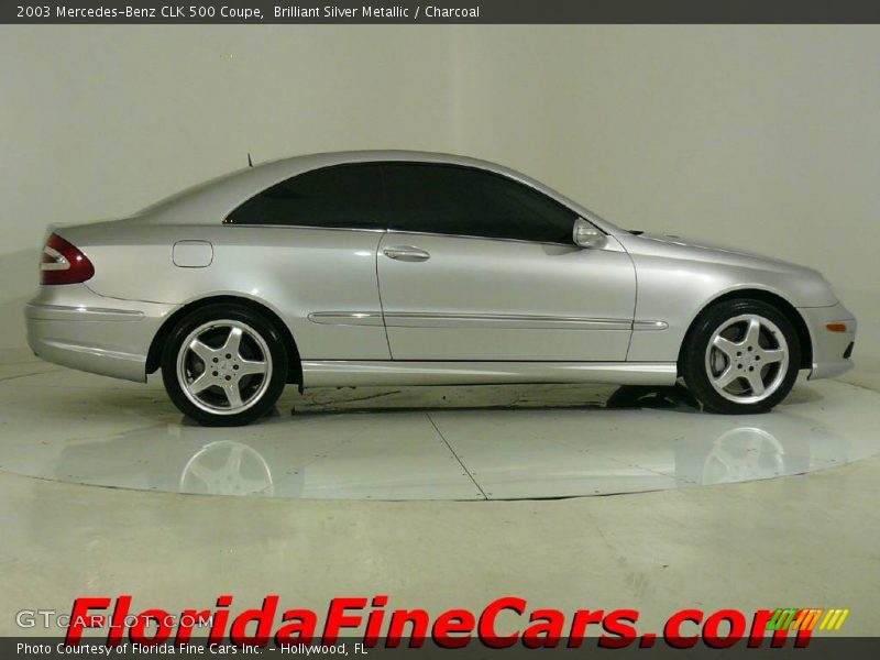 Brilliant Silver Metallic / Charcoal 2003 Mercedes-Benz CLK 500 Coupe