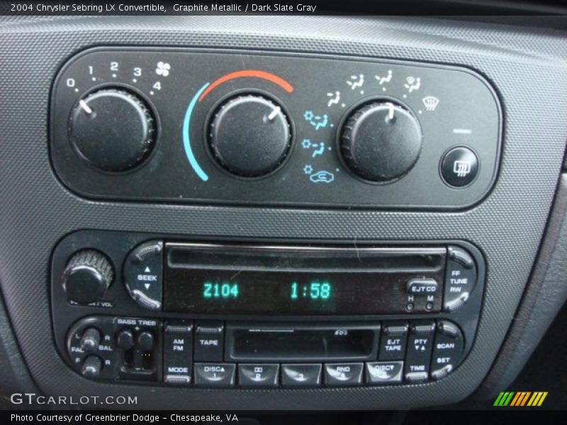 Graphite Metallic / Dark Slate Gray 2004 Chrysler Sebring LX Convertible