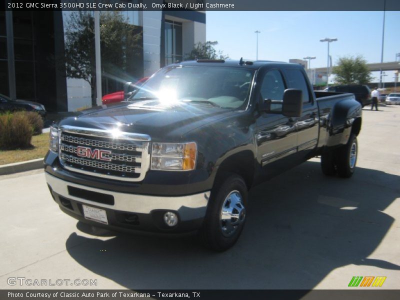 Onyx Black / Light Cashmere 2012 GMC Sierra 3500HD SLE Crew Cab Dually