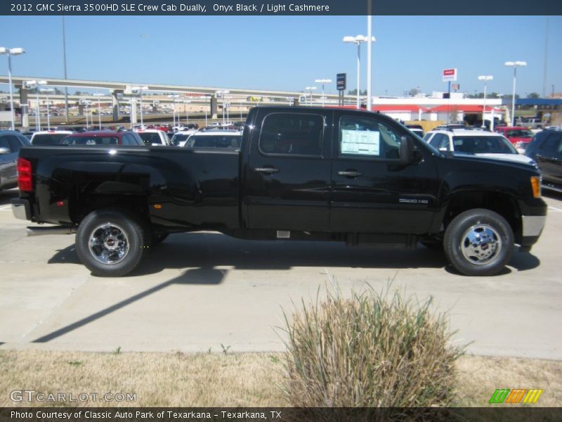 Onyx Black / Light Cashmere 2012 GMC Sierra 3500HD SLE Crew Cab Dually