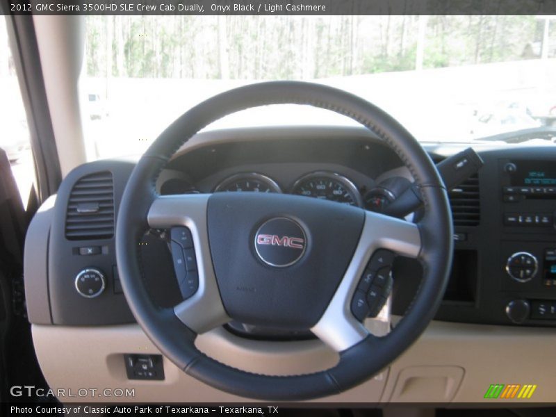 Onyx Black / Light Cashmere 2012 GMC Sierra 3500HD SLE Crew Cab Dually