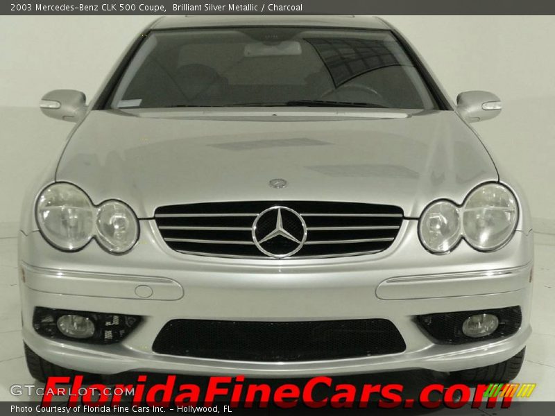 Brilliant Silver Metallic / Charcoal 2003 Mercedes-Benz CLK 500 Coupe