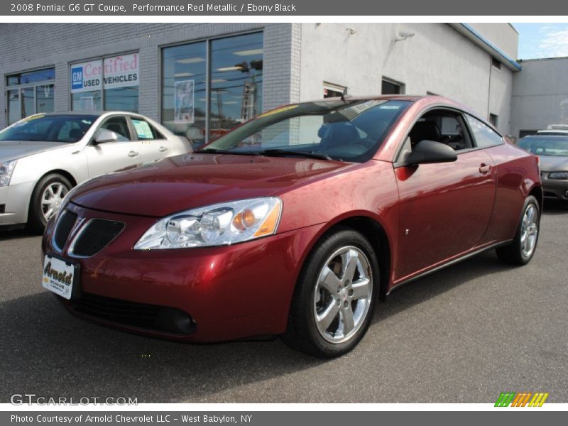Performance Red Metallic / Ebony Black 2008 Pontiac G6 GT Coupe