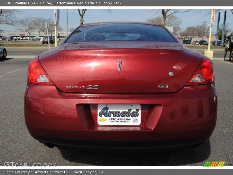 Performance Red Metallic / Ebony Black 2008 Pontiac G6 GT Coupe