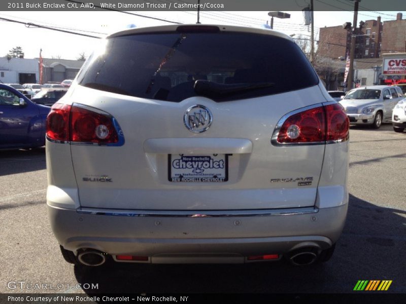 White Diamond Tricoat / Cashmere/Cocoa 2011 Buick Enclave CXL AWD