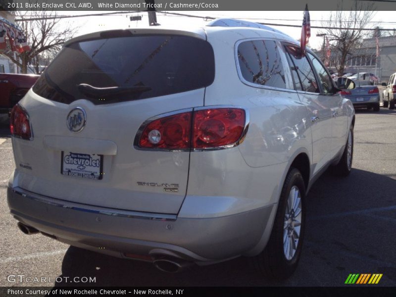 White Diamond Tricoat / Cashmere/Cocoa 2011 Buick Enclave CXL AWD