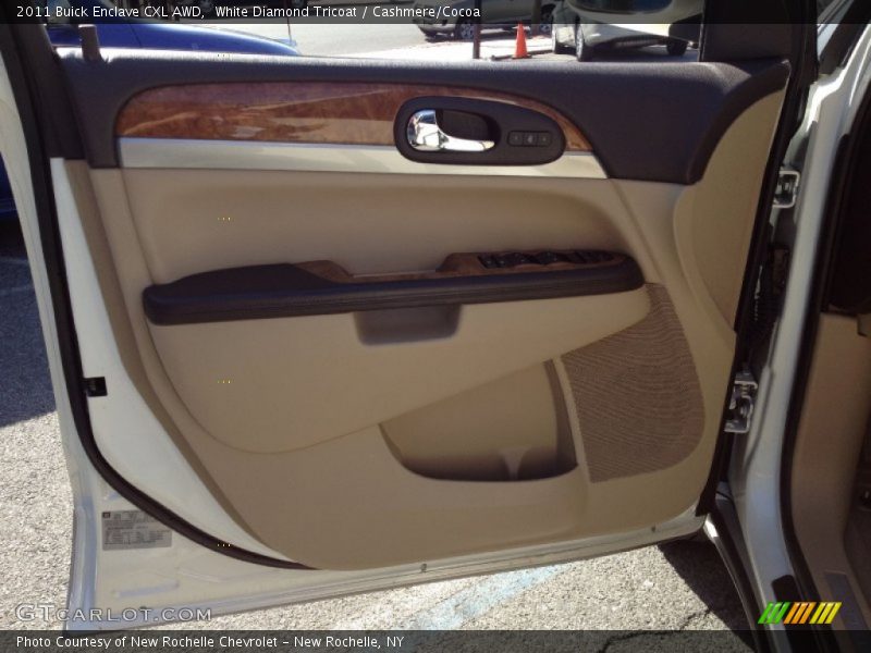 White Diamond Tricoat / Cashmere/Cocoa 2011 Buick Enclave CXL AWD