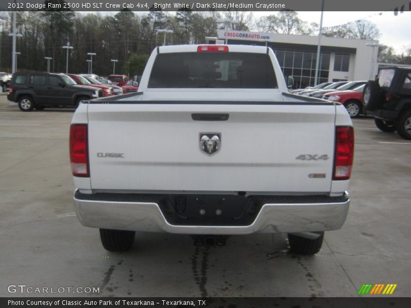 Bright White / Dark Slate/Medium Graystone 2012 Dodge Ram 2500 HD SLT Crew Cab 4x4
