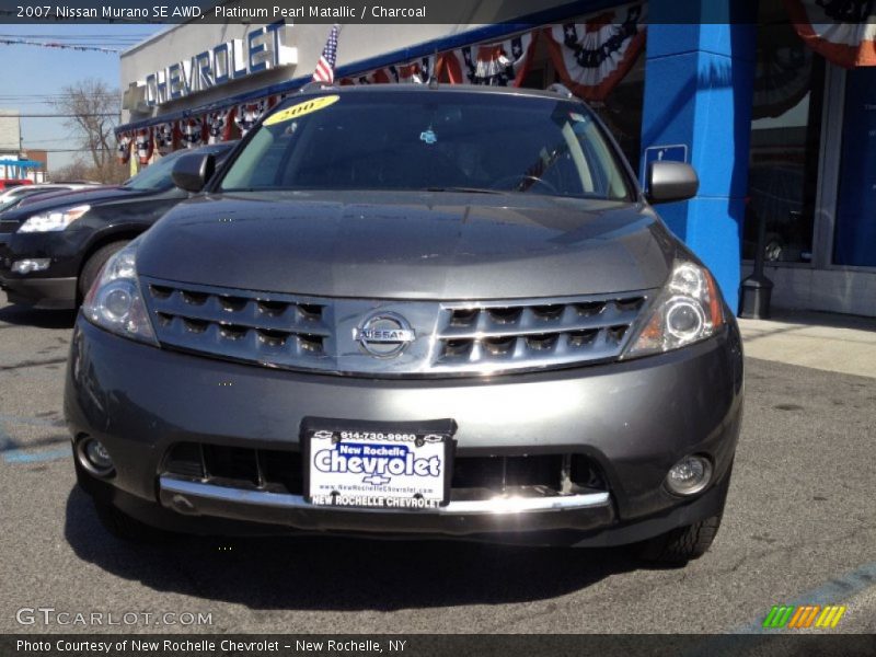 Platinum Pearl Matallic / Charcoal 2007 Nissan Murano SE AWD