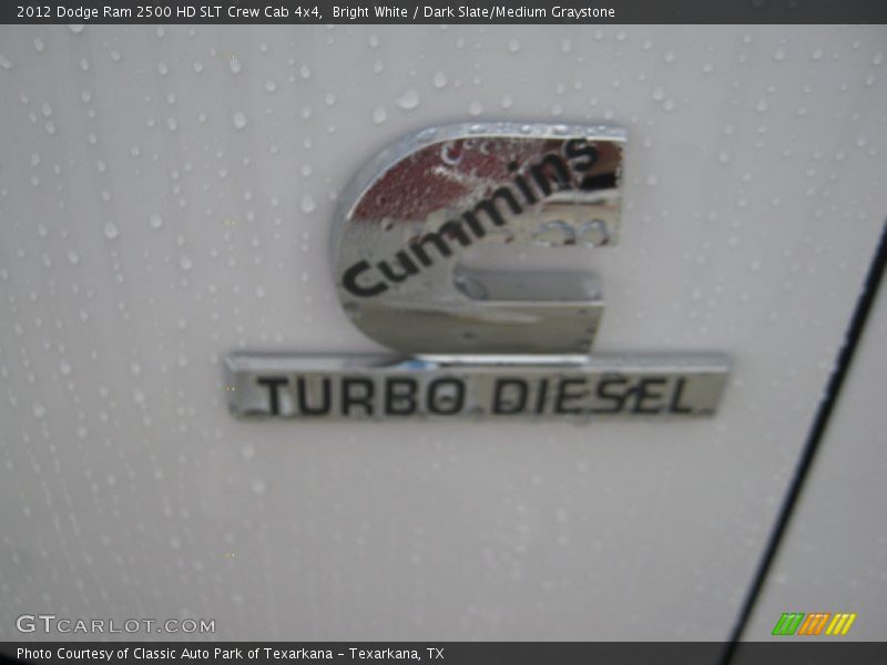 Bright White / Dark Slate/Medium Graystone 2012 Dodge Ram 2500 HD SLT Crew Cab 4x4