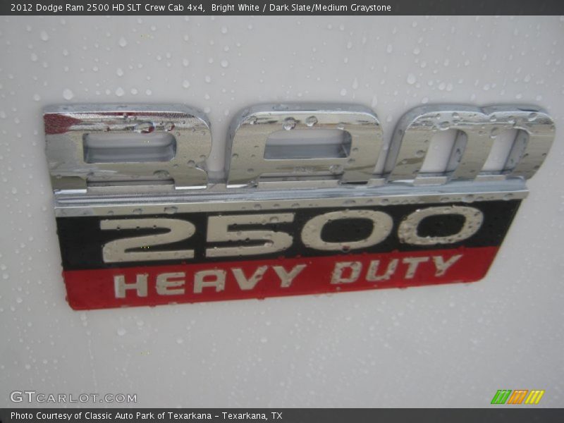 Bright White / Dark Slate/Medium Graystone 2012 Dodge Ram 2500 HD SLT Crew Cab 4x4