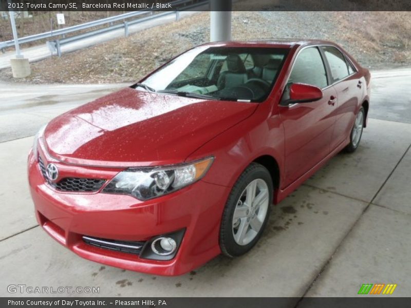 Barcelona Red Metallic / Black 2012 Toyota Camry SE