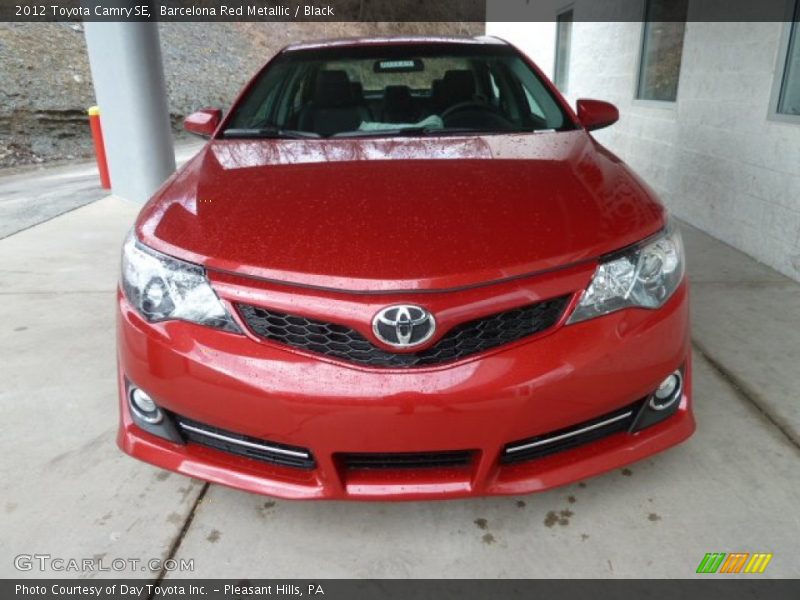 Barcelona Red Metallic / Black 2012 Toyota Camry SE