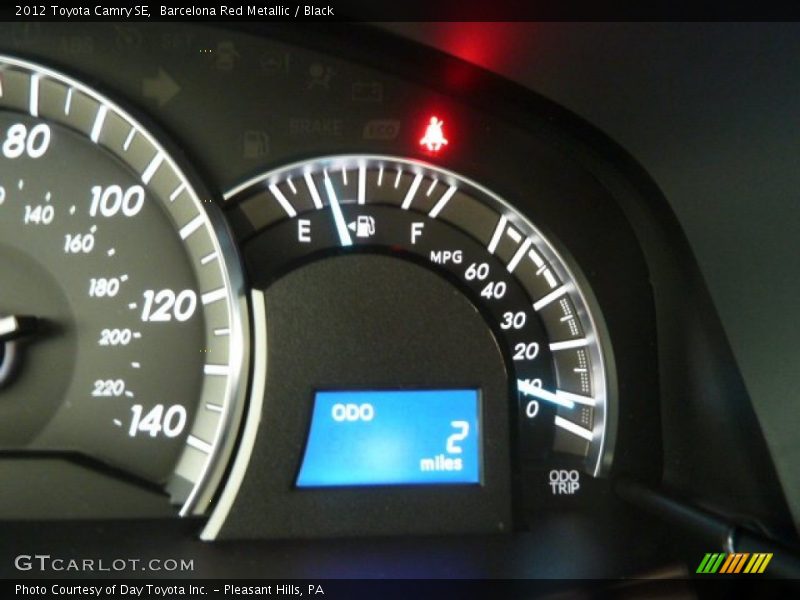Barcelona Red Metallic / Black 2012 Toyota Camry SE