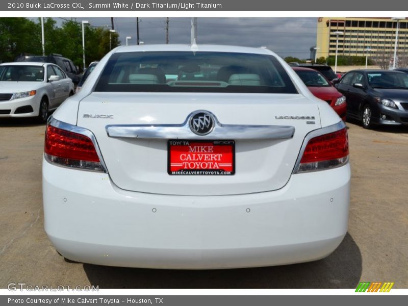 Summit White / Dark Titanium/Light Titanium 2010 Buick LaCrosse CXL