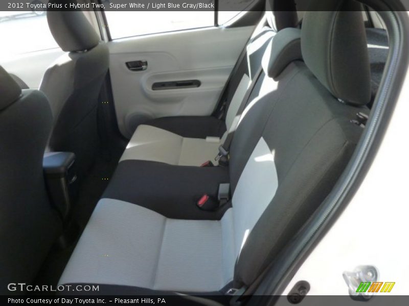 Super White / Light Blue Gray/Black 2012 Toyota Prius c Hybrid Two