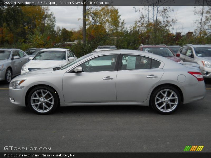 Radiant Silver Metallic / Charcoal 2009 Nissan Maxima 3.5 SV Sport