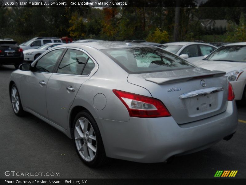 Radiant Silver Metallic / Charcoal 2009 Nissan Maxima 3.5 SV Sport