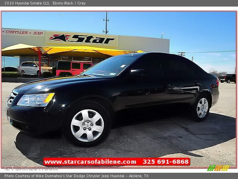 Ebony Black / Gray 2010 Hyundai Sonata GLS