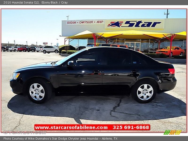 Ebony Black / Gray 2010 Hyundai Sonata GLS