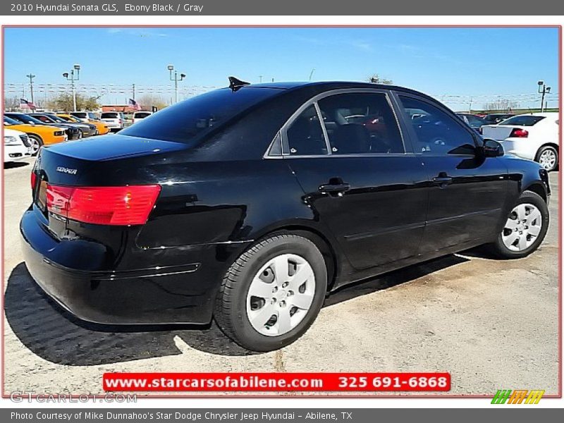 Ebony Black / Gray 2010 Hyundai Sonata GLS