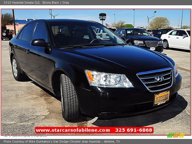 Ebony Black / Gray 2010 Hyundai Sonata GLS