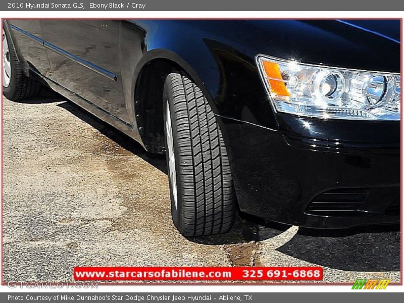 Ebony Black / Gray 2010 Hyundai Sonata GLS