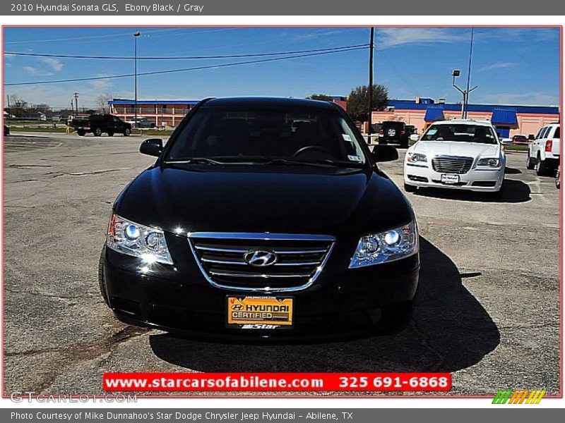 Ebony Black / Gray 2010 Hyundai Sonata GLS