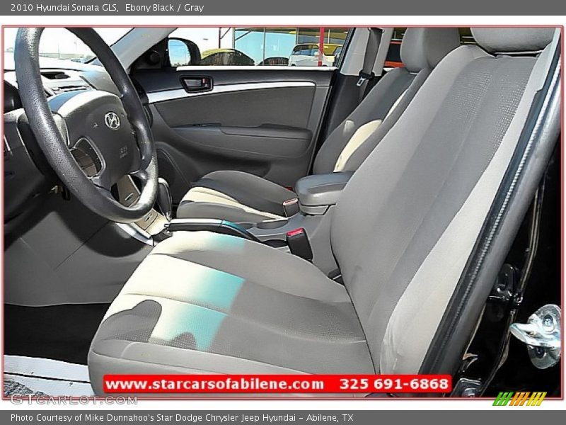 Ebony Black / Gray 2010 Hyundai Sonata GLS