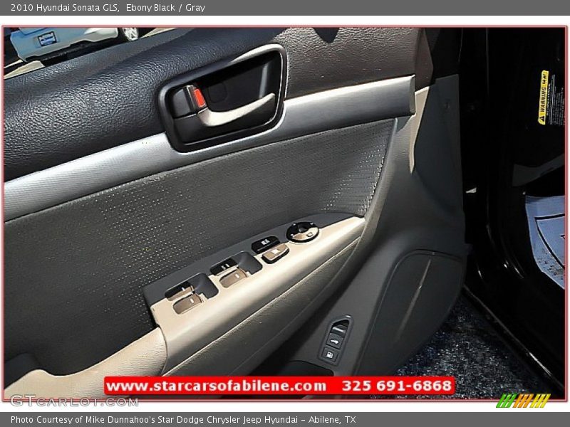 Ebony Black / Gray 2010 Hyundai Sonata GLS