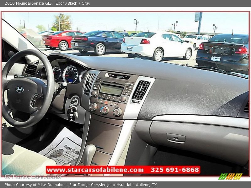Ebony Black / Gray 2010 Hyundai Sonata GLS