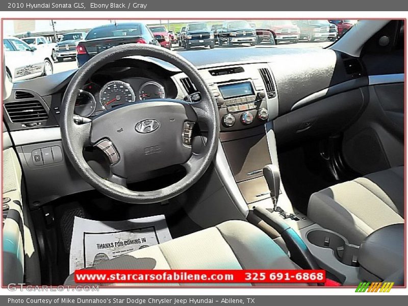Ebony Black / Gray 2010 Hyundai Sonata GLS