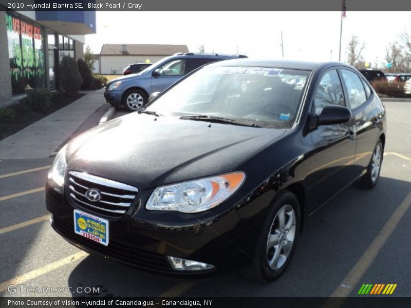 Black Pearl / Gray 2010 Hyundai Elantra SE