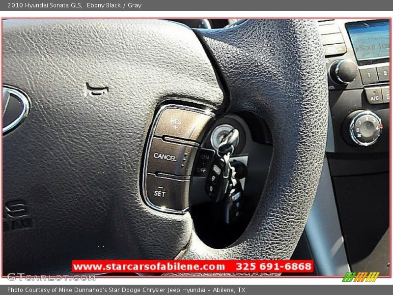Ebony Black / Gray 2010 Hyundai Sonata GLS