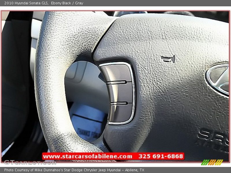 Ebony Black / Gray 2010 Hyundai Sonata GLS