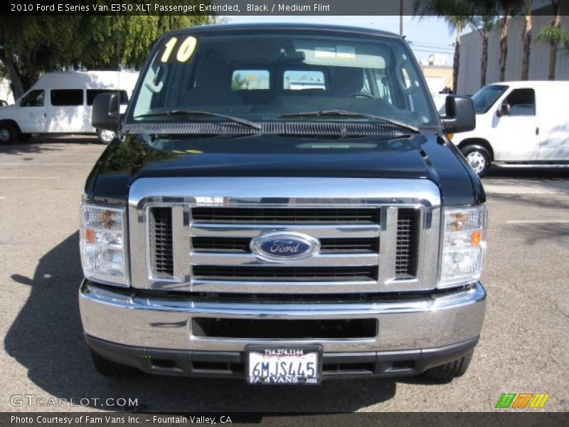 Black / Medium Flint 2010 Ford E Series Van E350 XLT Passenger Extended