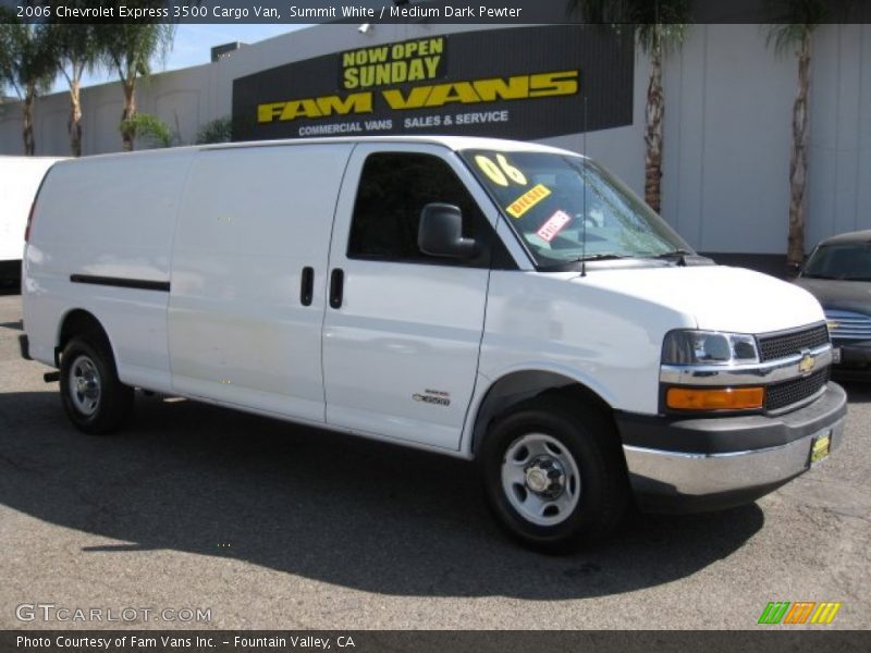 Summit White / Medium Dark Pewter 2006 Chevrolet Express 3500 Cargo Van