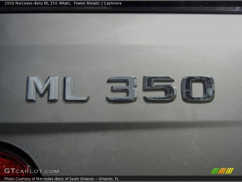Pewter Metallic / Cashmere 2009 Mercedes-Benz ML 350 4Matic